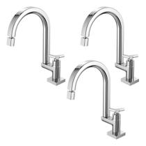 Kit 3 Peças Torneira De Cozinha Bica Alta Docolcity 00876706 Kit 3 Peças Torneira De Cozinha Bica Alta Docolcity 00876706