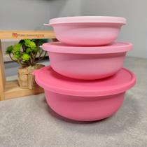 Kit 3 Peças Tupperware Aloha Rosa - 450ml, 1L e 2L Kit 3 Peças Tupperware Aloha Rosa - 450ml, 1L e 2L