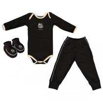 Kit 3 Peças Uniforme Bebê do Santos Longo Torcida Baby - 034A Kit 3 Peças Uniforme Bebê do Santos Longo Torcida Baby - 034A