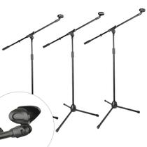 Kit 3 Pedestal Para Microfone Mxt Robusto + Cachimbos