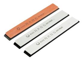 Kit 3 Pedras Amolar Faca Prof Cozinha Gastronomia Japonesa