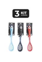 Kit 3 pegador de massa de silicone 35 cm - sortido