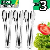 Kit 3 Pegador De Saladas e Massas em Inox Grande Pegador Para Cozinha Restaurantes Buffet Kit 3 Pegador De Saladas e Massas em Inox Grande Pegador Para Cozinha Restaurantes Buffet