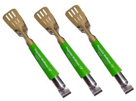 Kit 3 Pegadores Aço Inox Para Lanches Carnes Multiuso 29cm - IDEA