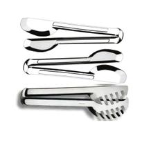 Kit 3 Pegadores de Cozinha Inox 20cm Massa Salada e Universal Utensílio Resistente Multiuso