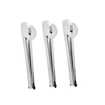 Kit 3 Pegadores Pinça Longo Ideal para Servir Salada Petiscos Salgados Restaurantes Bares