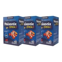 Kit 3 Peixonix Ômega 3 Sabor Cereja 60 Cápsulas - Maxinutri