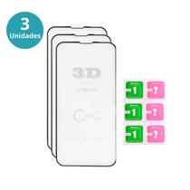 Kit 3 Película 3d vidro atacado para IPhone 12 e 12 Pro