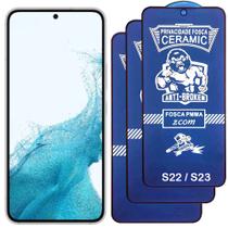 Kit 3 Pelicula 9D Ceramica Privacidade Fosca Compativel com Samsung Galaxy S22 S23