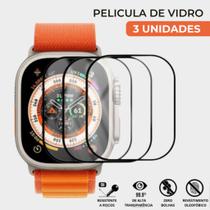 Kit 3 Película de Vidro Temperado Hd Apple Watch Ultra 49 mm Proteção de Tela Relogio Kit 3 Película de Vidro Temperado Hd Apple Watch Ultra 49 mm Proteção de Tela Relogio