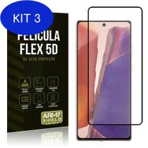 Kit 3 Película Flex 5D Cobre A Tela Toda Blindada Galaxy Note 20 - Armyshield