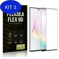 Kit 3 Película Flex 9D Cobre A Tela Toda Blindada Galaxy Note 20 - Armyshield