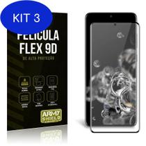 Kit 3 Película Flex 9D Cobre A Tela Toda Blindada Galaxy S20 Plus