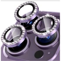 Kit 3 Película Lente Câmera Strass Brilho Compatível Com iphone 11 pro max tela 6.5 Proteção