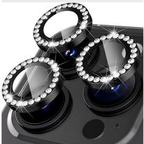 Kit 3 Película Lente Câmera Strass Brilho Compatível Com iphone 15 pro max tela 6.7 Proteção