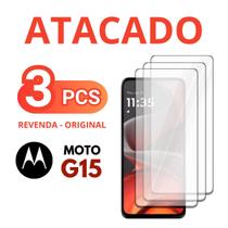 Kit 3 Películas De Vidro 3D Compatível Para Motorola Moto G15