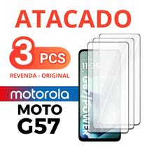 Kit 3 Películas De Vidro 3D Para Moto G57 / Power - Película Atacado Motorola