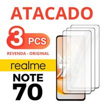 Kit 3 Películas De Vidro 3D Para Realme Note 70 - Película Vidro Temperado Premium Kit 3 Películas De Vidro 3D Para Realme Note 70 - Película Vidro Temperado Premium