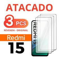 Kit 3 Películas De Vidro 3D Para Redmi 15 - Película Vidro Temperado Premium