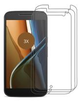 Kit 3 Peliculas De Vidro Para Moto G4 Play Glasspro + Ipega