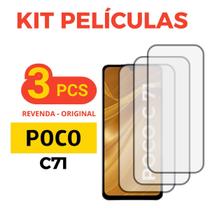 Kit 3 Peliculas Vidro 3D Proteção Compativel Para Poco C71