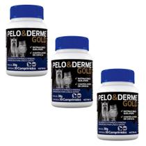 Kit 3 Pelo E Derme Gold 30 Comprimidos