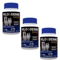 Kit 3 Pelo E Derme Gold 60 Comprimidos