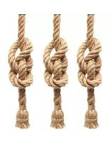 Kit 3 Pendente Corda Sisal Rústico Cabo 1,00 Metro ( Não Acompanha Lâmpadas)