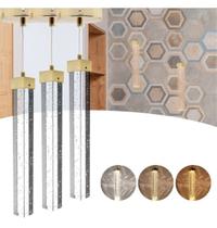 KIT 3 Pendente Cristal Com Bolhas Led 8110-300 Neutro Cor Branco 110v/220v KIT 3 Pendente Cristal Com Bolhas Led 8110-300 Neutro Cor Branco 110v/220v