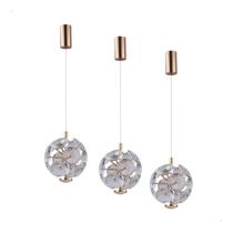 Kit 3 Pendente Luminária Cristal Led Dourado Nitrolux Kit 3 Pendente Luminária Cristal Led Dourado Nitrolux