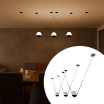 Kit 3 Pendente luminária de Teto Modelo Oscar Preto alumínio e bivolt Com Vidro Globo 12Cm