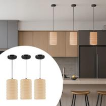 Kit 3 Pendente luminária lustres de teto Blumma Moderno Elegante Redondo Com Cúpula 3D