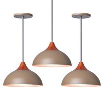 Kit 3 Pendente Lustre Luminária Elegance Fendi