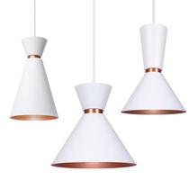 Kit 3 Pendente Lustre Luminária Pequim Berlin Rio Cor Branco Kit 3 Pendente Lustre Luminária Pequim Berlin Rio Cor Branco