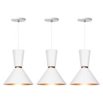Kit 3 Pendente Lustre Luminária Rio Branco