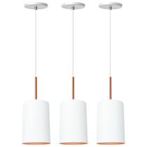 Kit 3 Pendente Lustre Luminária Veneza Branco Kit 3 Pendente Lustre Luminária Veneza Branco