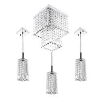 Kit 3 Pendentes Clearcrillic Quad. + Marrycrilic Cristal Acr