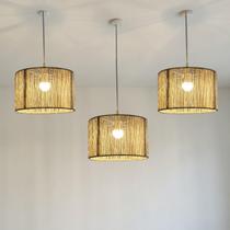 Kit 3 Pendentes de Teto Sisal Natural Rattan Sala Jantar Rústico Varanda 30cm com FIO Kit 3 Pendentes de Teto Sisal Natural Rattan Sala Jantar Rústico Varanda 30cm com FIO