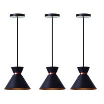 Kit 3 Pendentes Dubai 17cm Mesa Balcão Gourmet Decorações Kit 3 Pendentes Dubai 17cm Mesa Balcão Gourmet Decorações