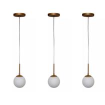 Kit 3 Pendentes Globo Jabuticaba Cabeceira Quarto Dourado Kit 3 Pendentes Globo Jabuticaba Cabeceira Quarto Dourado