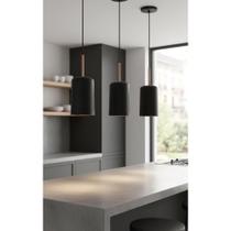 Kit 3 Pendentes Pretos: Cozinha, Bancada e Quarto