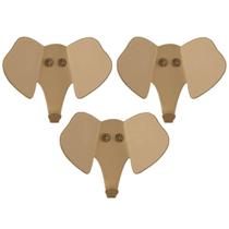 Kit 3 Penduradores 8cm Elefante Dourado Aço Luft Masutti Gancho de Parede Enfeite Kit 3 Penduradores 8cm Elefante Dourado Aço Luft Masutti Gancho de Parede Enfeite