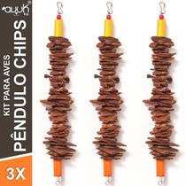 Kit 3 Penduradores Chips Tamanho M Para Aves Avuk Pet Kit 3 Penduradores Chips Tamanho M Para Aves Avuk Pet
