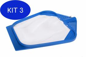 Kit 3 Peneira De Armação Plástica Para Limpeza De Piscinas - Clarear Acessórios