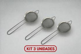 Kit 3 Peneiras Inox Michelon 8 cm