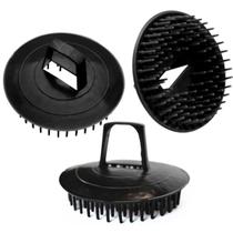 Kit 3 Pente Pata Escova Plástica Redonda de Cabelo Cor Preto Kit 3 Pente Pata Escova Plástica Redonda de Cabelo Cor Preto