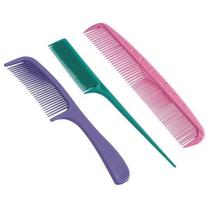 Kit 3 Pentes De Cabelo Fino Pentear Desembaraçar Barbeiro Pintura Kit 3 Pentes De Cabelo Fino Pentear Desembaraçar Barbeiro Pintura