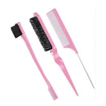 Kit 3 Pentes de Cabelo para Fazer Penteados - Rosa