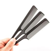 Kit 3 pentes de cabo fino ideal para corte e tintura de cabelo em casa prático