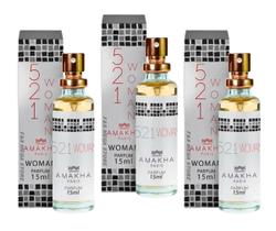 Kit 3 Perfume 521 Woman Feminino Amakha Paris Bolso Bolsa Kit 3 Perfume 521 Woman Feminino Amakha Paris Bolso Bolsa